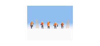 Modélisme ferroviaire : NOCH NO 15022 - Pompiers (vêtements de couleur orange)
