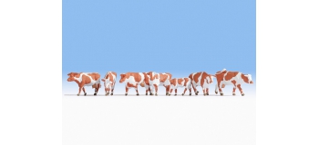 Modélisme ferroviaire :  NOCH NO 15726 - Vaches brunettes-blancs