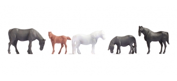 Modélisme ferroviaire : NOCH NO 18215 - Figurines Chevaux