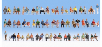 Modélisme ferroviaire : NOCH NO 18402 - Figurines Gens assis (méga-set)