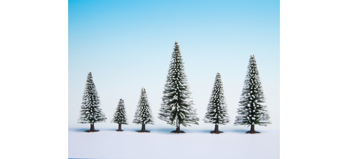 Modélisme ferroviaire : NOCH NO 32828 - 25 sapins enneigés