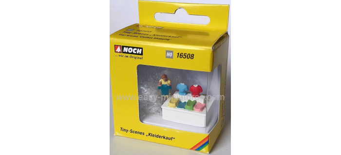 NO 16508 - Tiny-Scenes « Achat de vêtements » : Cliente devant stand de T-shirts - Noch