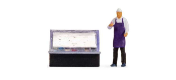 NO 16511 - Tiny-Scenes « Glacier » : Vendeur et  comptoir à glaces - Noch