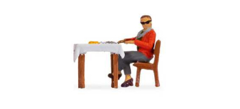 NO 16513 - Tiny-Scenes « Déjeuner » : Client assis à table - Noch
