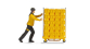NO 16523 - Tiny-Scenes « Poste » : Employé des postes avec chariot - Noch