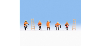 Modélisme ferroviaire : NOCH NO36022 - Pompiers (vêtements de sécurité oranges)
