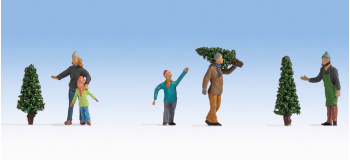 noch 36927 figurines Miniatures Noch Vente d’arbres de Noël echelle n