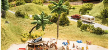 NOCH 21972 - Palmiers, 2 pièces, 15 et 19 cm - Arbres miniatures Noch