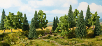 NOCH 24623 - Forêt Mixte, 16 pièces, 4 à 10 cm - Noch Arbres miniatures