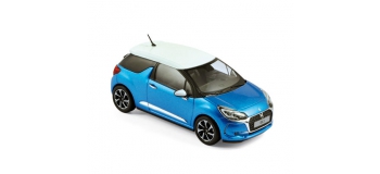Miniatures :  NOREV NORE155261 - Citroën DS 3 2016 - Belle Ile Blue