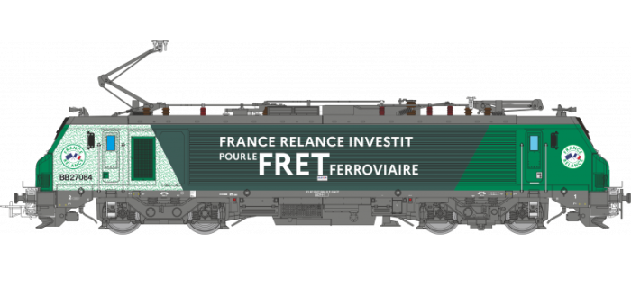 Locomotive électrique Os.Kar BB 427011M SNCF FRET Logo Carmillon - Echelle HO