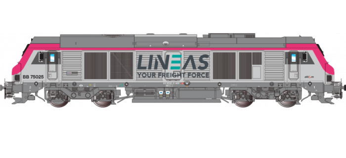 OS7525DCCS - Locomotive dieselBB 75025 nez fuchsia v2 LINEAS, DCC SOUND - Oskar