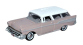 Modélisme ferroviaire : OXFORD OX57001 - Chevrolet nomade 1957 pastel - blanc