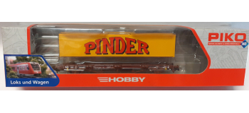 DEP-P96973-1 - Wagon plat 2 essieux SNCF avec container PINDER - Piko