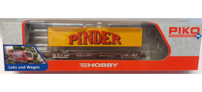 DEP-P96973-1 - Wagon plat 2 essieux SNCF avec container PINDER - Piko