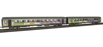 P97134 - Set de 2 Voitures Corail Vtu Intercités Rémi SNCF - Piko