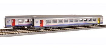 P58654 - Set de 2 voitures Corail TER Bourgogne SNCF - Piko