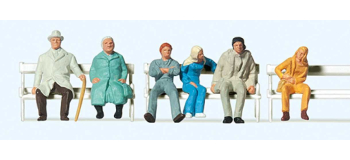 PR14004 - Passagers assis avec bancs - Preiser