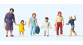 PR14041 - Figurines Femmes avec enfants marchant - Preiser