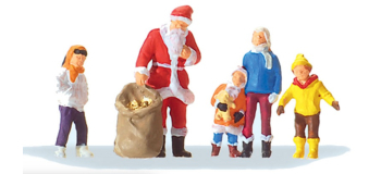 PR29098 - Figurines Père Noël avec des enfants - Preiser