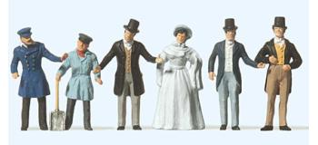 PR12046 - Chauffeurs, mécaniciens et passagers des années 1850 - Preiser