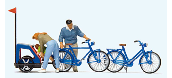 PR10635 - Famille se préparant à faire du vélo - Preiser