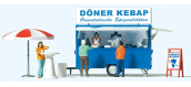 PR10747 - Remorque mobile stand de vente KEBAB - Preiser