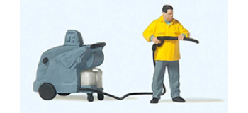 PR28253 - Homme avec karcher - Preiser
