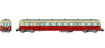 R37-HO41252 - Remorque d'autorail ZS 17206 SNCF 1ère/2ième cl - R37