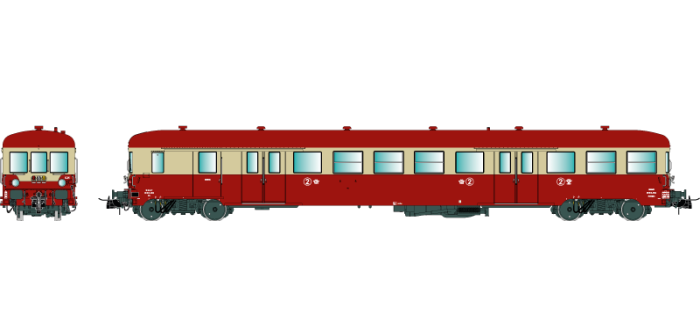 R37 HO 41256 SNCF Remorque pilote lourde pour autorail et autom R37 HO 41256 SNCF Remorque pilote lourde pour autorail et autom