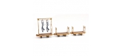 Train électrique :  ARTITEC ARTDE011 - Set 1 chariot avec 2 vélos + 2 chariots à bagages