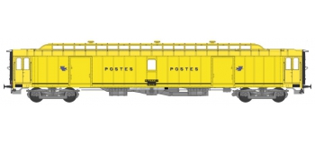 Train électrique : REE VB-092 - Voiture postale ALLEGE OCEM 21,6 m jaune intermédiaire