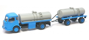 Train électrique : REE CB-100 - Panhard Movic Citerne à Vin + Remorque (Bleu et Gris)