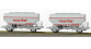 WB-632 - Set de 2 wagons céréaliers MONFER FRANCE, Gris - REE Modeles
