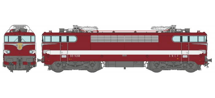 MB-082S - Locomotive électrique BB9288, SNCF livrée rouge CAPITOLE, DCC Son - REE Modeles