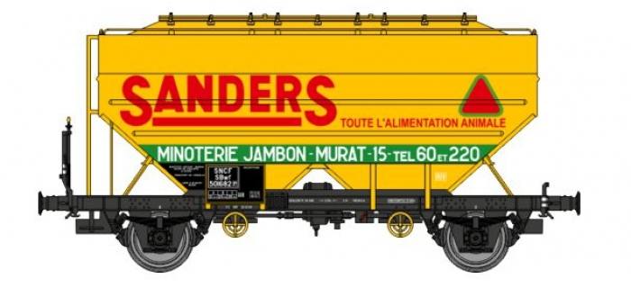 RMA 232 Ho Sncf Wagon Trémie Céréalière Sanders Person et Le