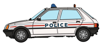 CB-155 - Voiture Peugeot 205 GE, Police 1ère Version - REE Modeles