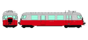 VM-004 - Autorail BILLARD des CFV n°316, Rouge/Gris - REE Modeles