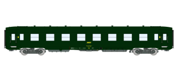 VB-395 - Voiture voyageur DEV AO Courte, B8 ex-A8 U53 vert 301, SNCF - REE Modeles