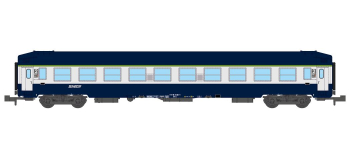 NW-214 - Voiture couchettes UIC B9c9x toit haut, livrée TEN logo nouille - REE Modeles