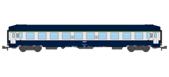 NW-218 - Voiture couchettes UIC B9c9x toit haut, livrée TEN logo encadré - REE Modeles