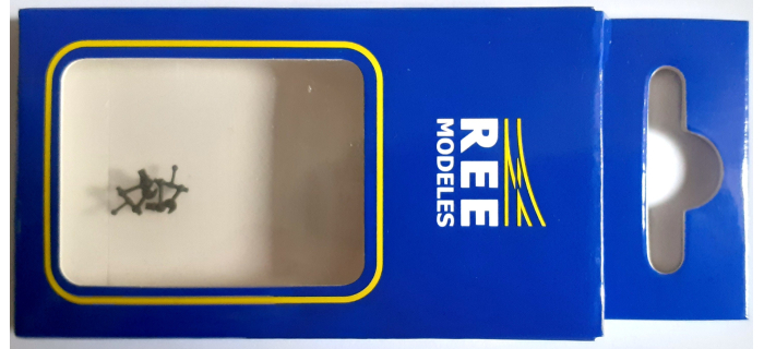 XB-542 - Attelage à choquelle en fonderie, Ancien - Noir (x2) - REE Modeles