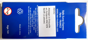 XB-542 - Attelage à choquelle en fonderie, Ancien - Noir (x2) - REE Modeles