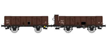 WB-832 - Set de 2 wagons tombereau OCEM 19, SNCF - REE Modeles