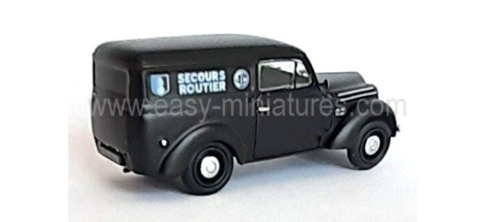 CB-201 - Voiture Renault JUVAQUATRE Fourgon tôlé noir SECOURS ROUTIER - REE Modeles