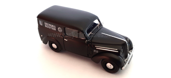 CB-201 - Voiture Renault JUVAQUATRE Fourgon tôlé noir SECOURS ROUTIER - REE Modeles