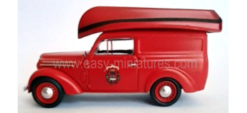 CB-203 - Voiture Renault JUVAQUATRE Fourgon tôlé POMPIER + Barque - REE Modeles