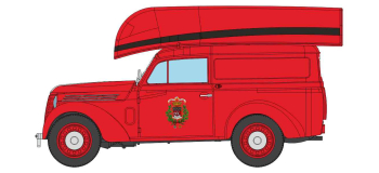 CB-203 - Voiture Renault JUVAQUATRE Fourgon tôlé POMPIER + Barque - REE Modeles