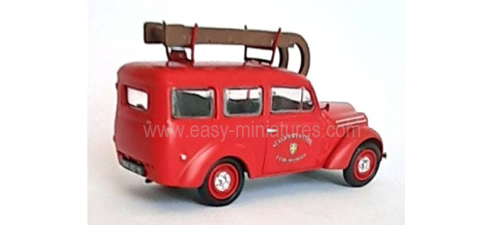 CB-204 - Voiture Renault JUVAQUATRE Break vitré POMPIER + Echelle - REE Modeles