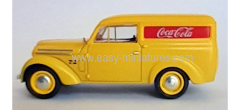 CB-206 - Voiture Renault JUVAQUATRE Fourgon tôlé Jaune COCA-COLA - REE Modeles